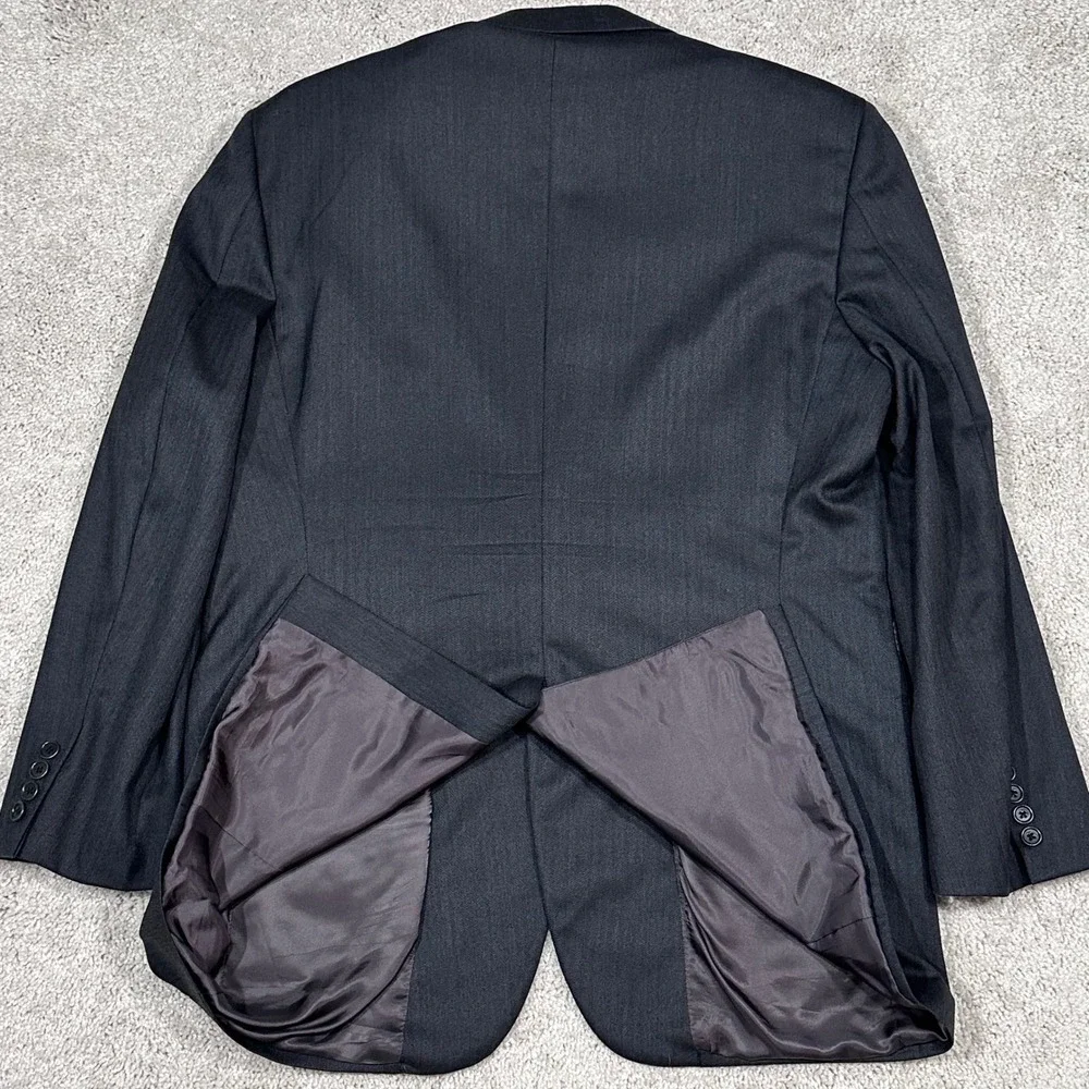Brooks Brothers SAXON‎ 1818 Madison Men's Charcoal Wool Blazer Sport Coat 44L